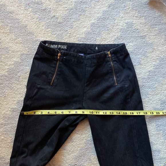 Vintage J.crew denim pixie in washed out black with double zip size 4 - Picture 9 of 10